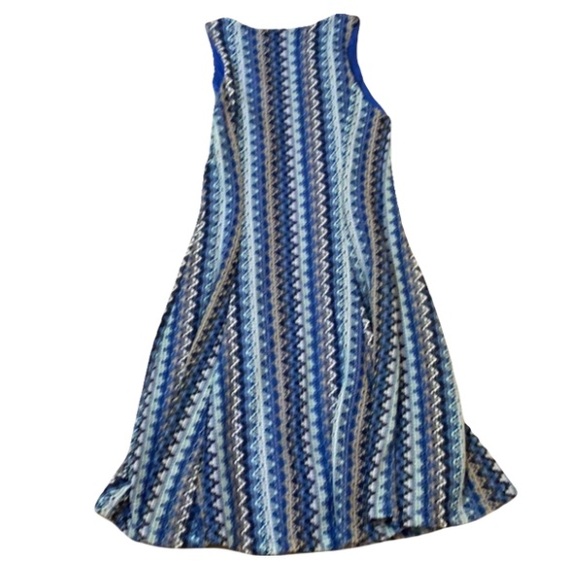 NWT Cato Blue Multi Crochet Lace V Neck Short Dress - Picture 5 of 5